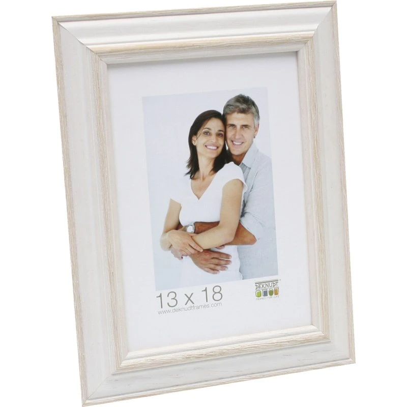 Deknudt S221H1 Billedramme 13x18cm Hvid/Beige Træ