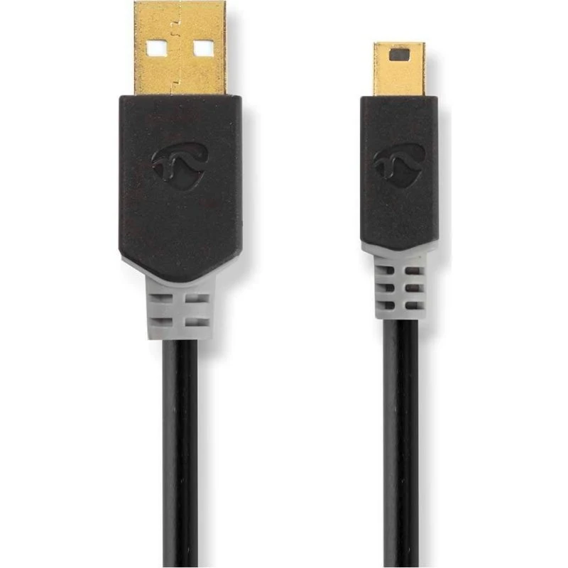 Nedis USB-A til Mini-USB B 2 m, antracit