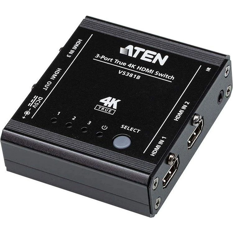 ATEN VS381B 3-Port HDMI-Switch Sort