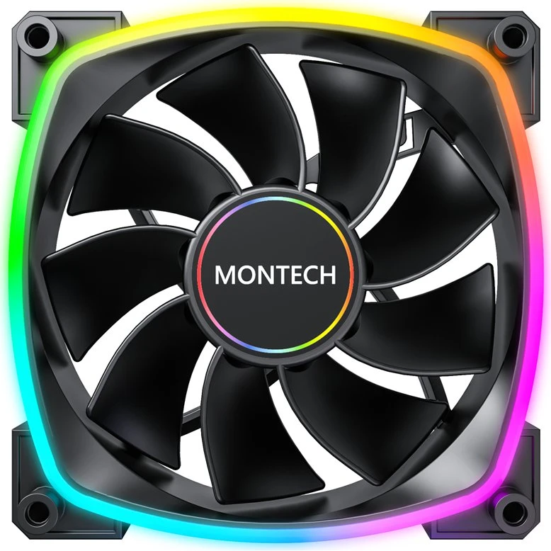 Montech RX140 PWM Black 140mm ARGB Reverse Kabinet Blæser