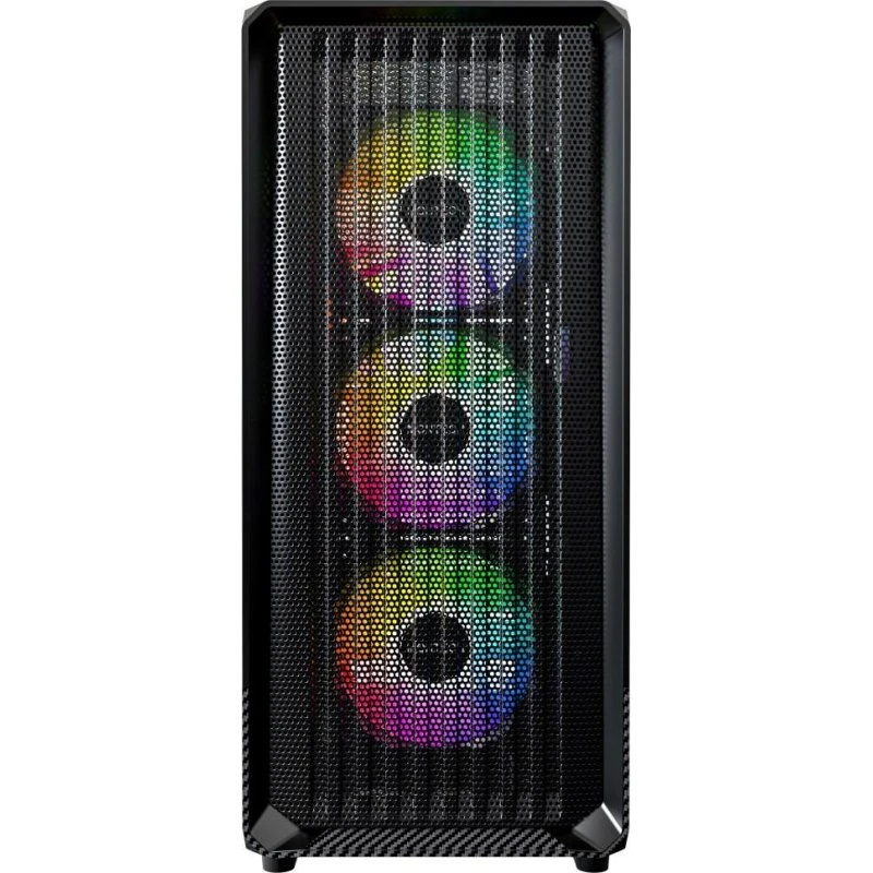 Montech X5 Midi Tower Sort, 5 RGB-blæsere