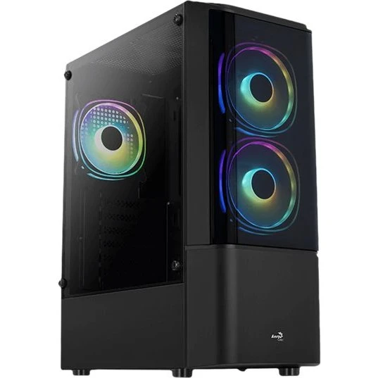 AeroCool Quantum Tower ATX Sort med hærdet glas
