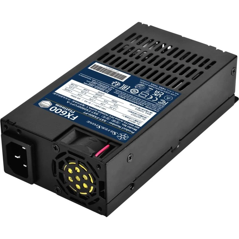 Silverstone FX600 Platinum 600 W, 80 PLUS Platinum, Sort