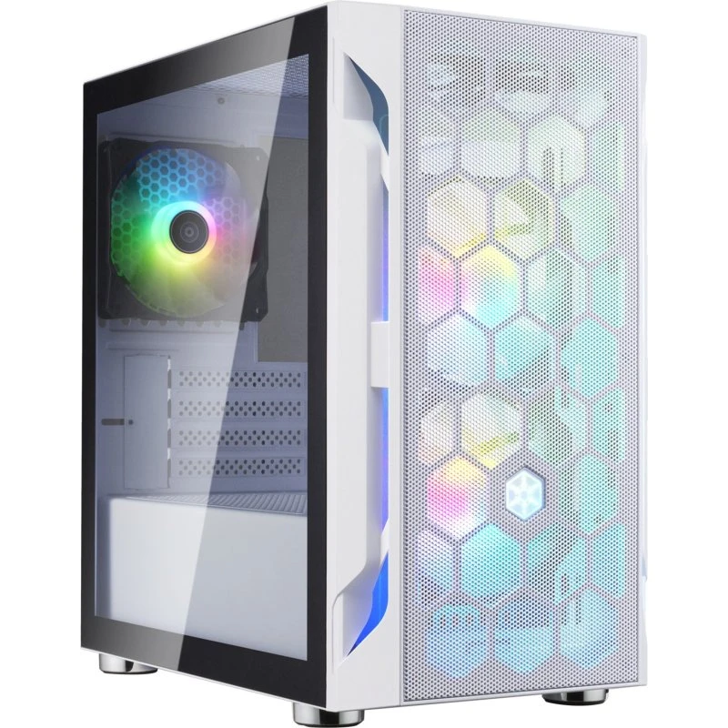 SilverStone FARA H1M PRO - Miditowerkabinet, hvid, med vindue