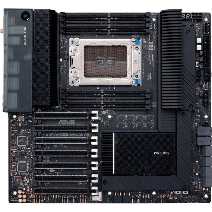 ASUS Pro WS WRX80E-SAGE SE WiFi Bundkort, AMD sWRX8, DDR4, Extended ATX