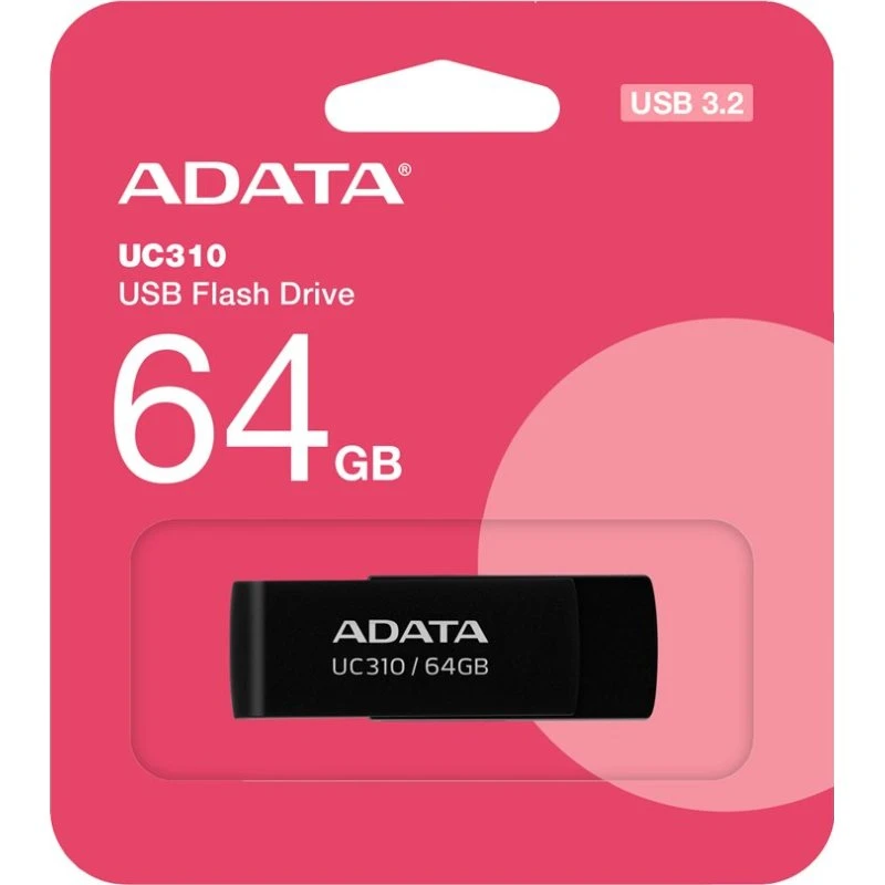 ADATA UC310 64GB USB 3.2 Gen 1, Sort