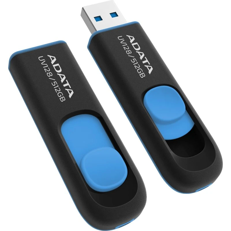 ADATA UV128 512GB USB 3.2 Gen 1, Sort/Blå