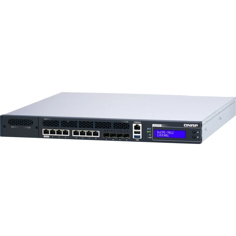 QNAP QuCPE-7012 1U Virtualiseringsapparat, 10GbE & 2.5GbE, cloud-administreret