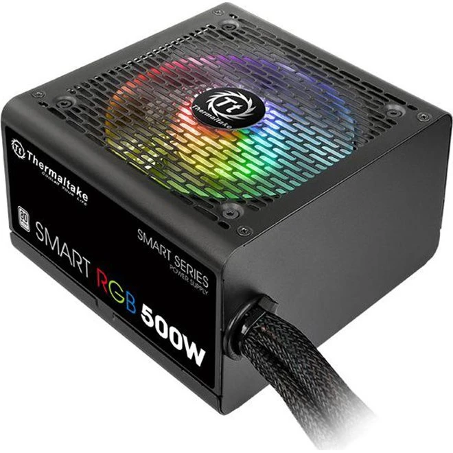 Thermaltake Smart RGB 500W Strømforsyning - Sort med RGB-lys