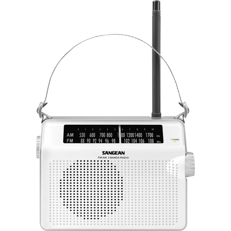 Sangean PR-D6 AM/FM Radio Hvid med 3,5mm Kabel