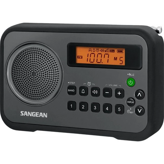 Sangean PRD18BLK Portabel FM/AM Radio, Sort