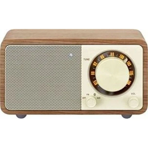 Sangean WR7 Valnød Bluetooth Radio med Indbygget Batteri