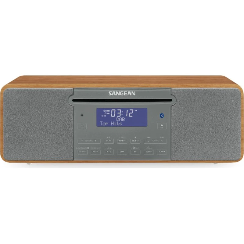 Sangean DDR-47BT DAB+ Bluetooth Boombox i Træfarve