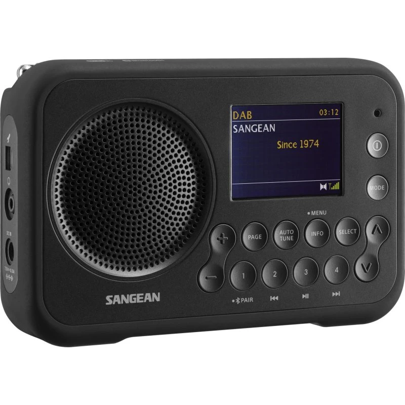 Sangean DPR-76BT DAB+/FM Radio med Bluetooth, Sort