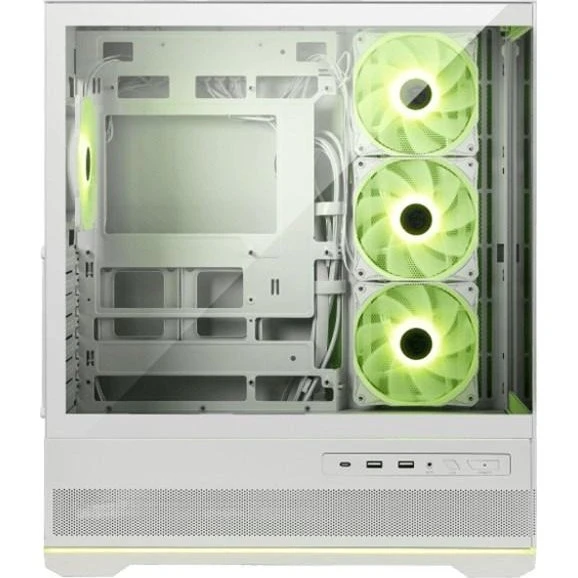 MSI MAG PANO 110R PZ Hvid Mid Tower med Glas og ARGB