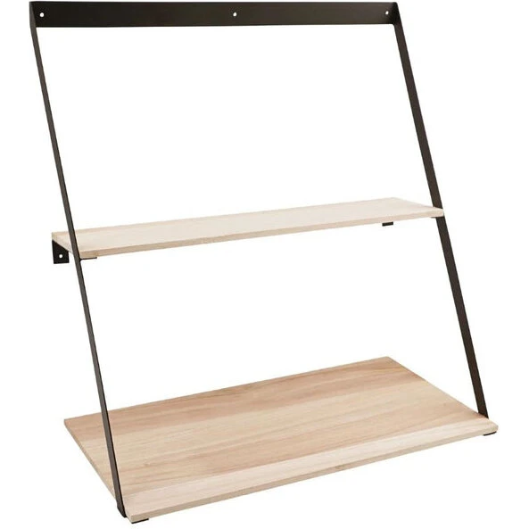 House Nordic Bern væghylde, stål & fyrtræ 50x21x52 cm