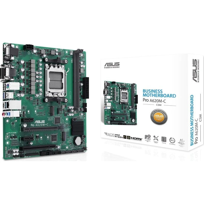 ASUS Pro A620M-C-CSM Bundkort, AM5, micro-ATX