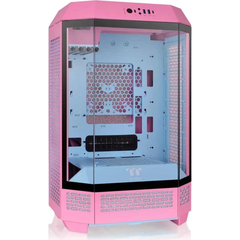 Thermaltake The Tower 300 Minitower Pink, ITX/micro ATX, hærdet glas