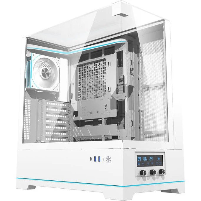 DarkFlash DY450 PRO Hvid Miditower-PC-kabinet med blæser