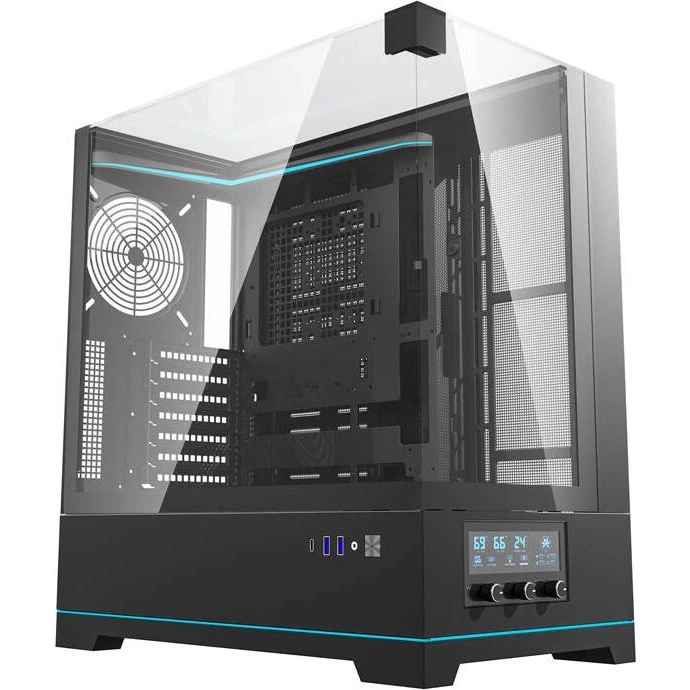 DarkFlash DY450 Miditower-kabinet, sort, uden fans