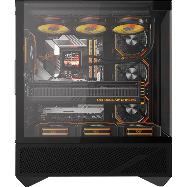 Darkflash DY460 PC-kabinet med 4 ARGB-fans – Sort