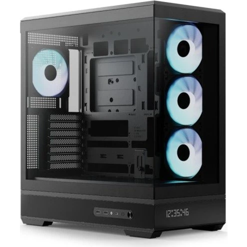 AeroCool P500B Digi, Mid Tower, Sort, Hærdet Glas