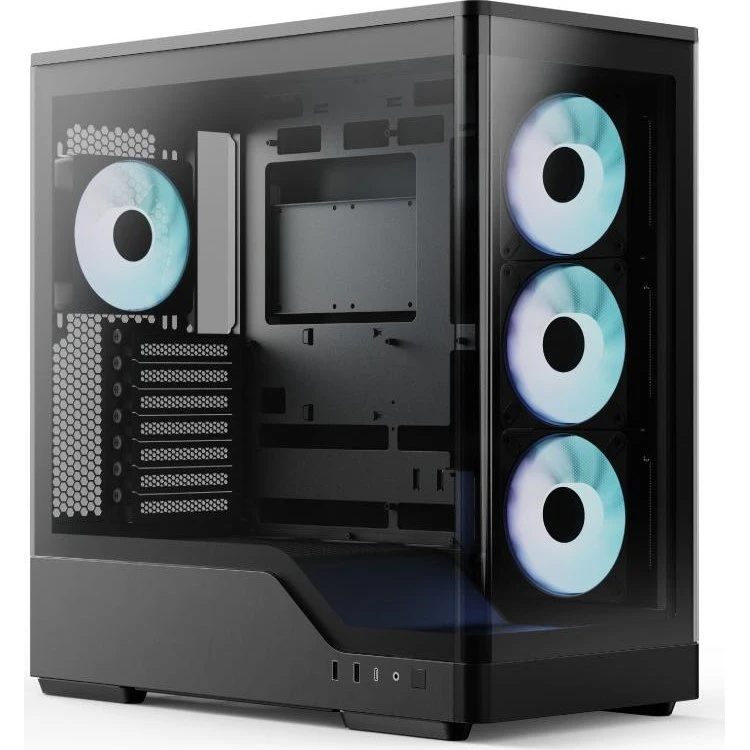Aerocool P500A, Mid-Tower Kabinet, Sort