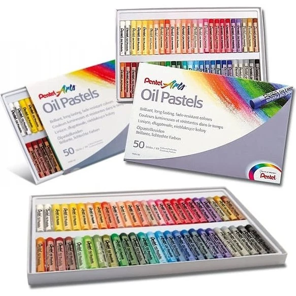 Pentel PHN Oliepastelblyanter 50 farver