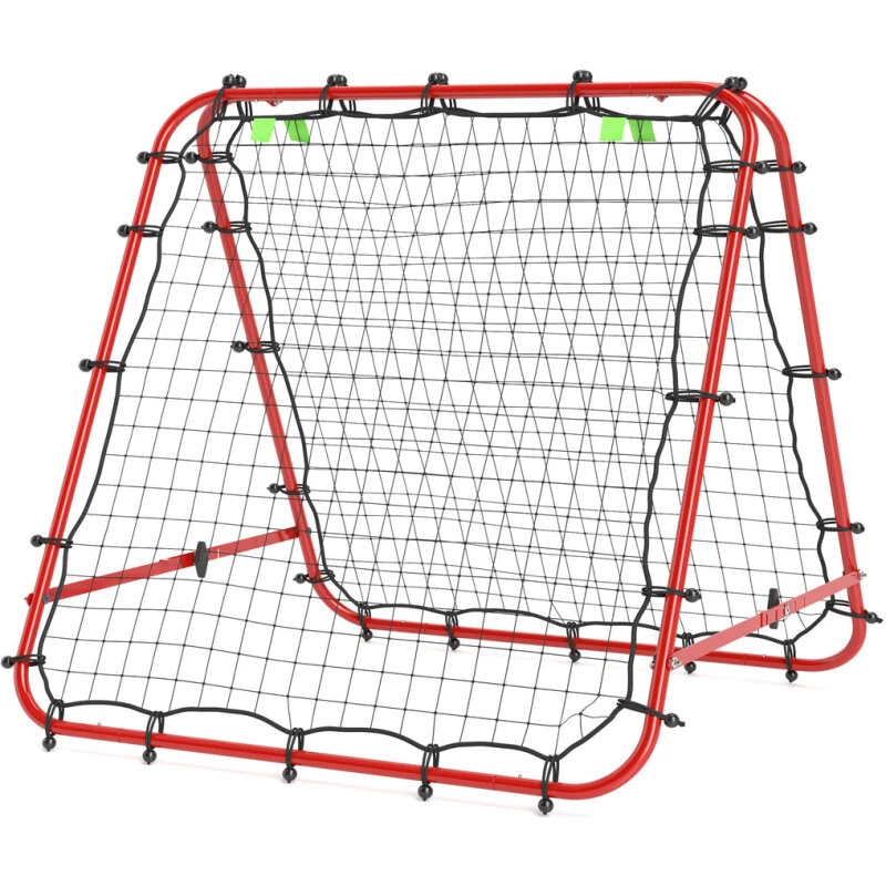 Uden mærke Fodbold Rebounder foldbar metalramme 100x95 cm, rød