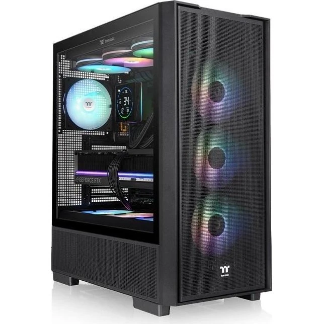 Thermaltake S380 TG ARGB Mid Tower Sort med hærdet glas