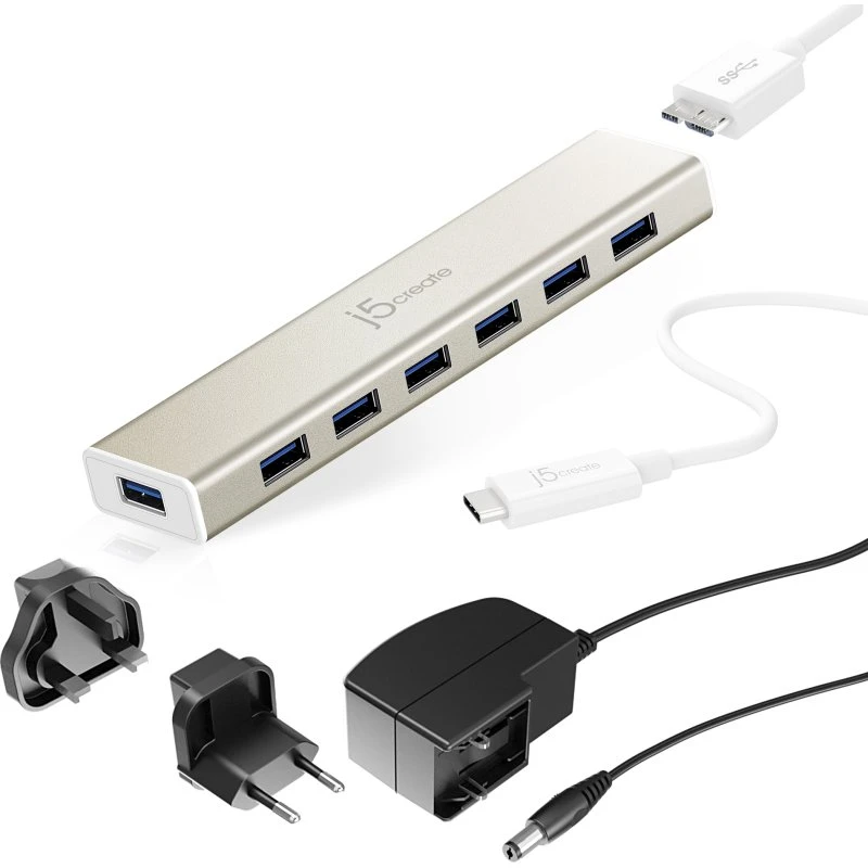 J5create USB-C 7-Port Hub, Guld