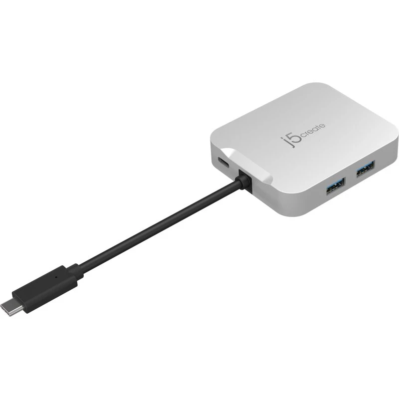 J5create 5-in-1 USB-C Dock med Ethernet og PD