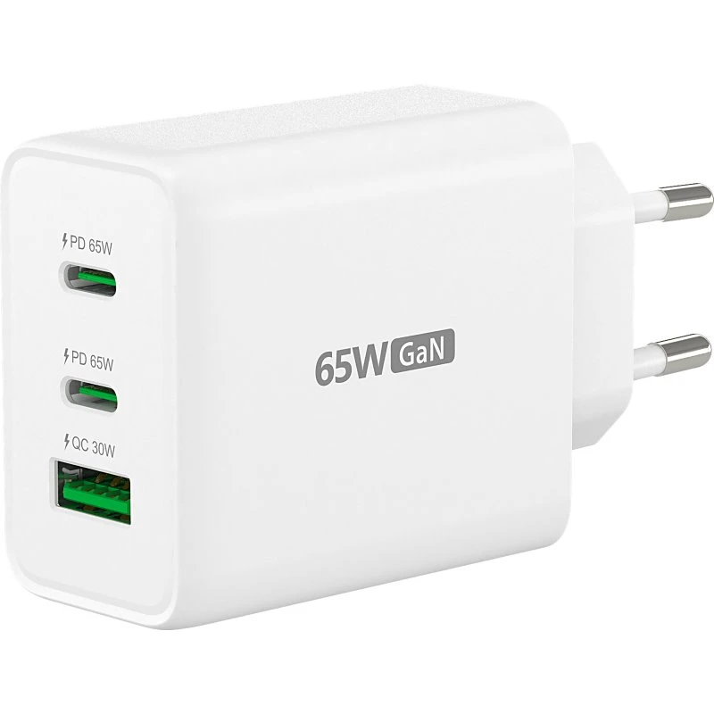 J5create 65W GaN 3-Port Charger, hvid