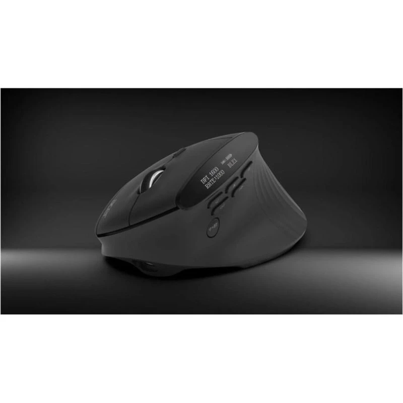 Acer Smart Fit Vertical Ergonomisk Mus, Højrehånd, 8.000 DPI, RF + Bluetooth, Sort