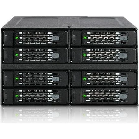 ICY Dock MB508SP-B 8x 2.5" SATA/SAS Backplane, Sort