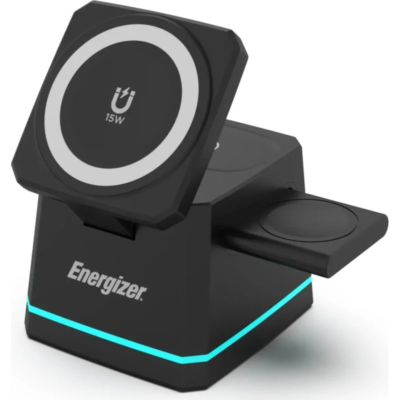 Energizer Alt-I-En Trådløs Opladningsdock 15W MagSafe, Foldbar