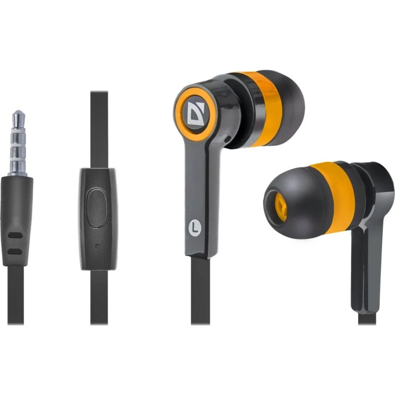 Defender Pulse 420 Kablede Øreproptelefoner, Sort/Orange