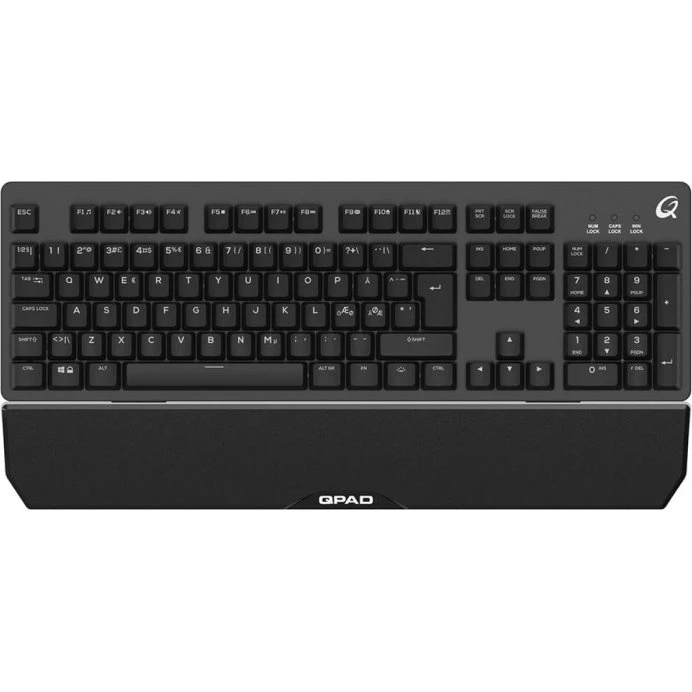 QPAD MK40 Gaming Tastatur med Håndledsstøtte, RGB-belysning