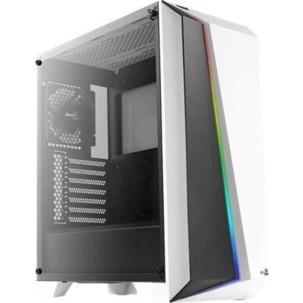 AeroCool Cylon Pro Tower ATX Hvid med Hærdet Glas