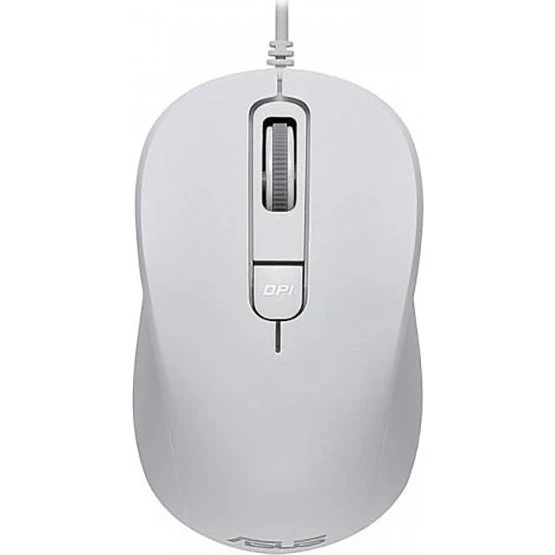 ASUS MU101C Hvid Optisk Mus, 3200 DPI, Stille Klik