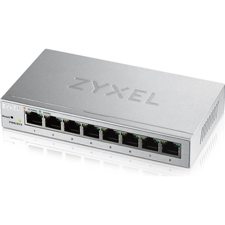 Zyxel GS1200-8V3 8-port Gigabit switch, grå, administrerbar