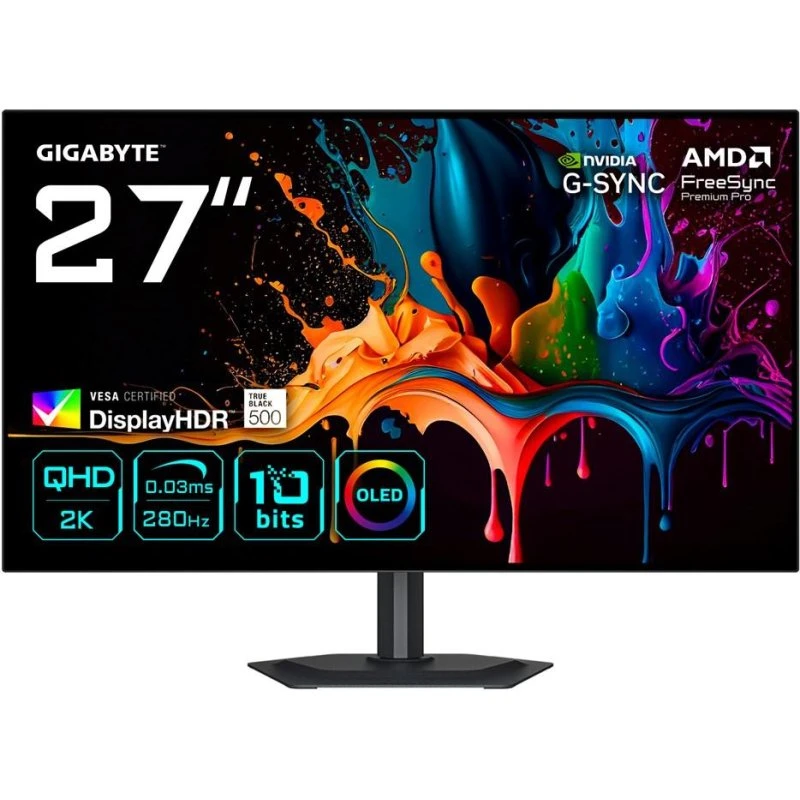 Gigabyte MO27Q28G 27" OLED QHD 280 Hz Gaming-skærm