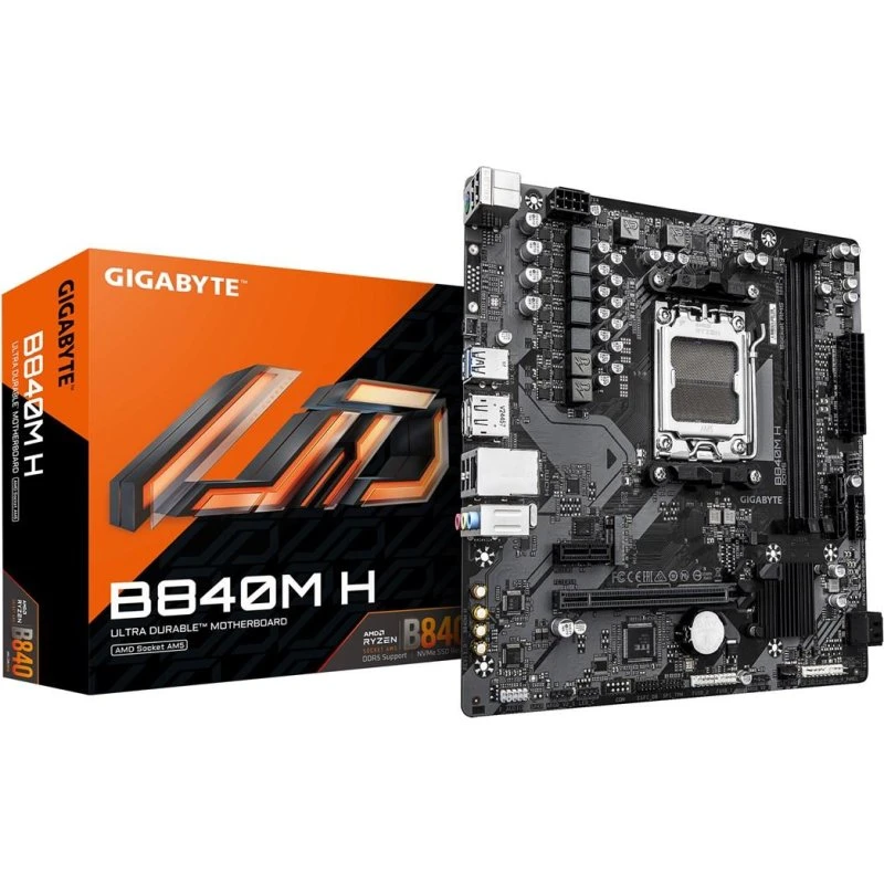 Gigabyte B840M H Bundkort AM5, DDR5, Micro-ATX