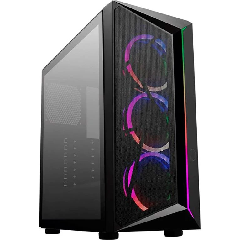 Cooler Master CMP510 Miditower Kabinet, Sort, Hærdet Glas, USB/Lyd