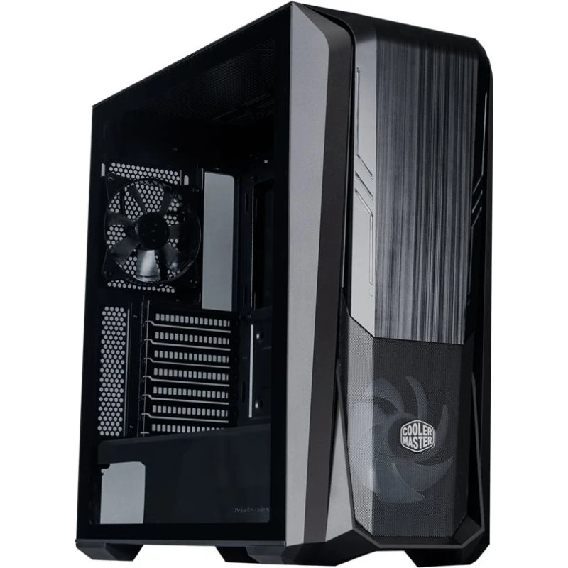 Cooler Master MasterBox 500 Mid Tower, Sort, Hærdet Glas, Ingen Strømforsyning