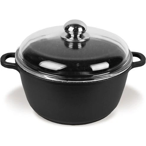 Maestro Gryde med Låg 20 cm, 2,1 L, Sort, Keramisk Belægning