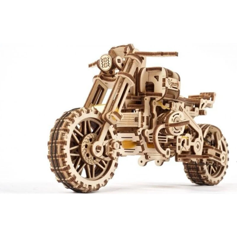 Ugears Scrambler 3D Træmodel med Sidevogn – 380 Dele