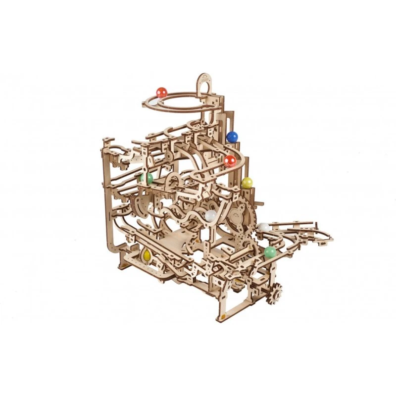 Ugears 3D Træmodel - Marble Run Tiered Hoist, 315 Dele