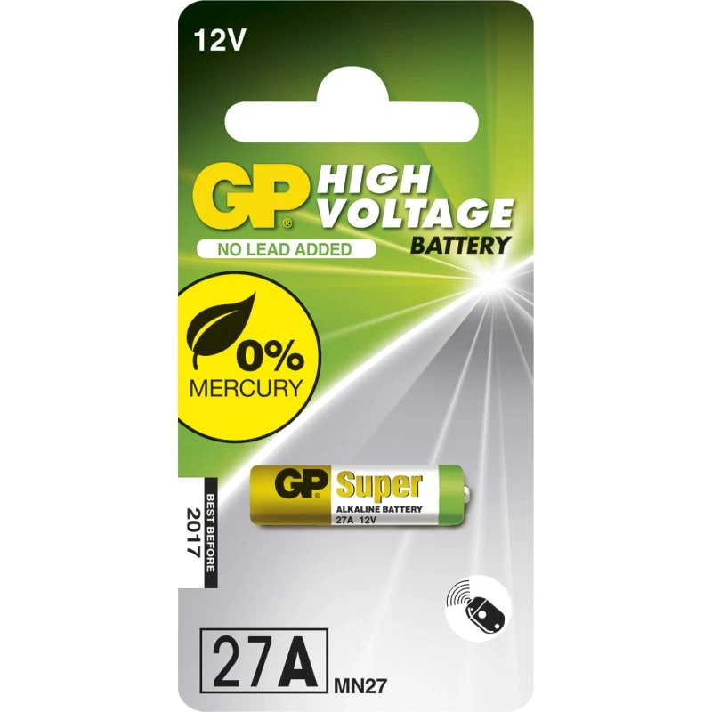 GP Alkalisk 12V 27A Batteri, 1 stk. Ø7,7x28mm