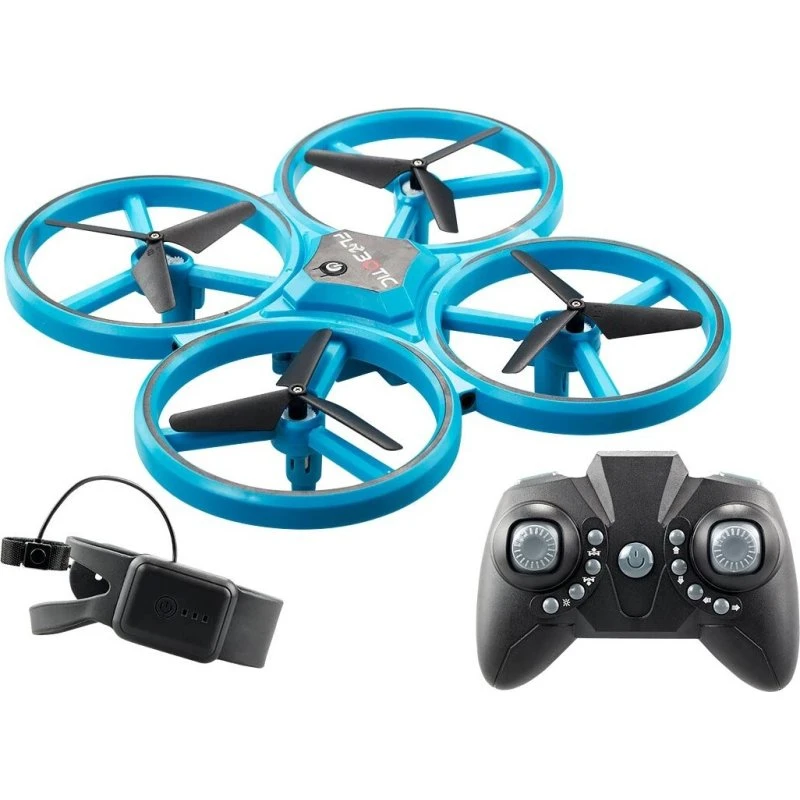 Silverlit Flashing Drone - Fjernstyret Drone med Lys, 30m Rækkevidde, Blå